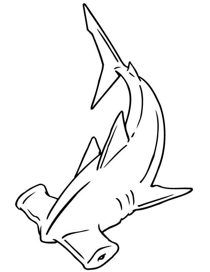 Hammerhead Shark Coloring Page | Free Printable Coloring Pages