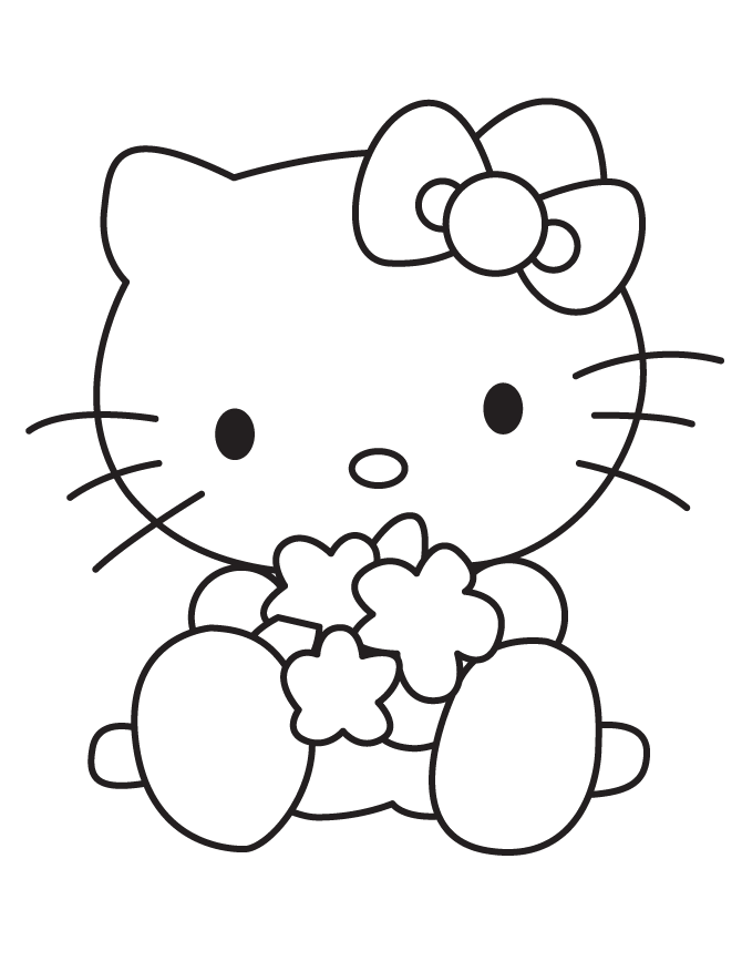 baby kitty Colouring Pages