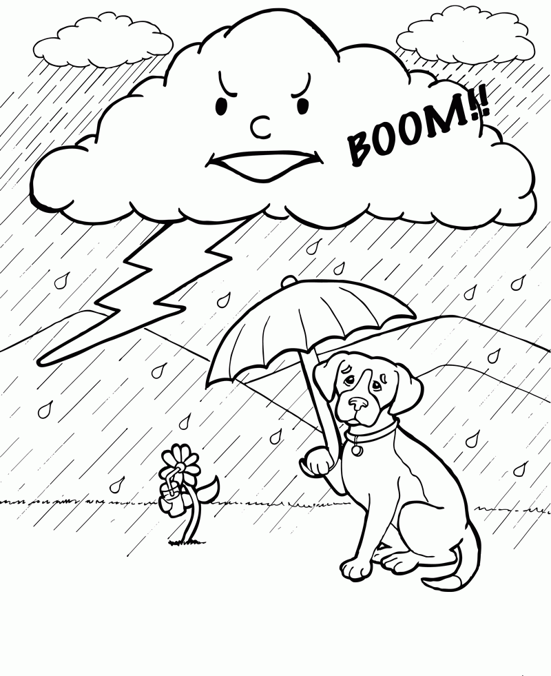 Weather Coloring Pages Free Page