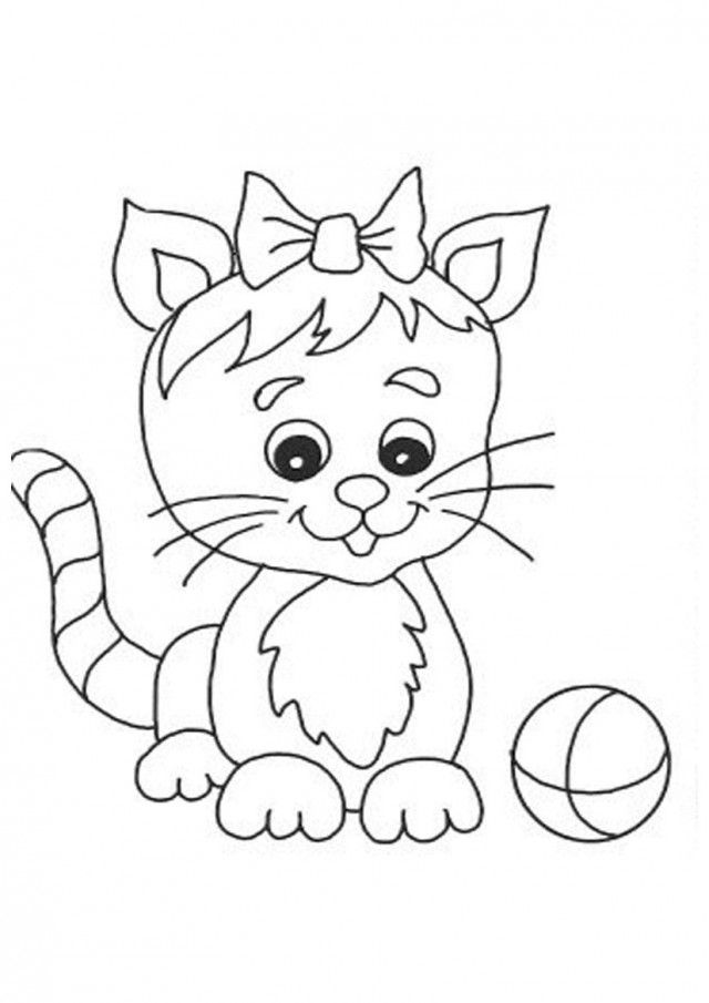 Cute Kitten Coloring Page Free Printable Coloring Pages Cute