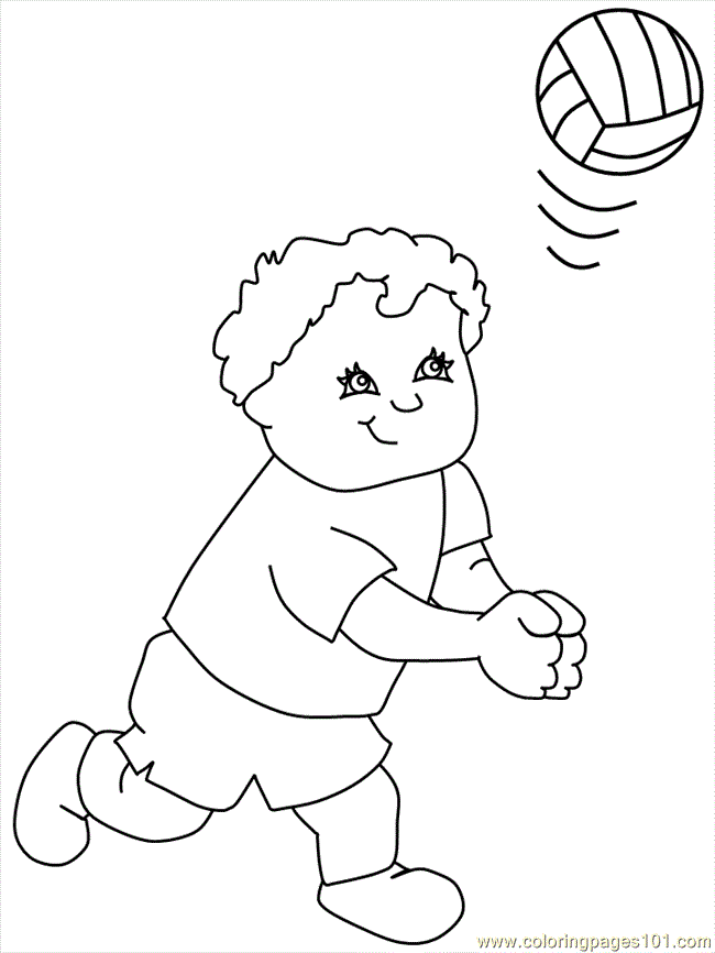 Coloring Pages Volleyball7 (Sports > Volleyball) - free printable