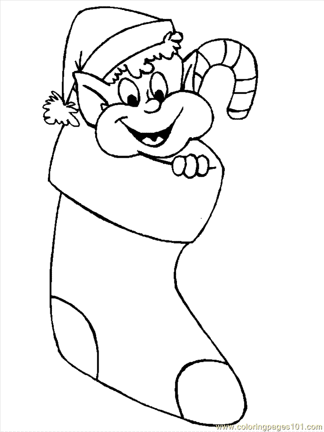 Coloring Pages Christmas Stockings (4) (Cartoons > Christmas