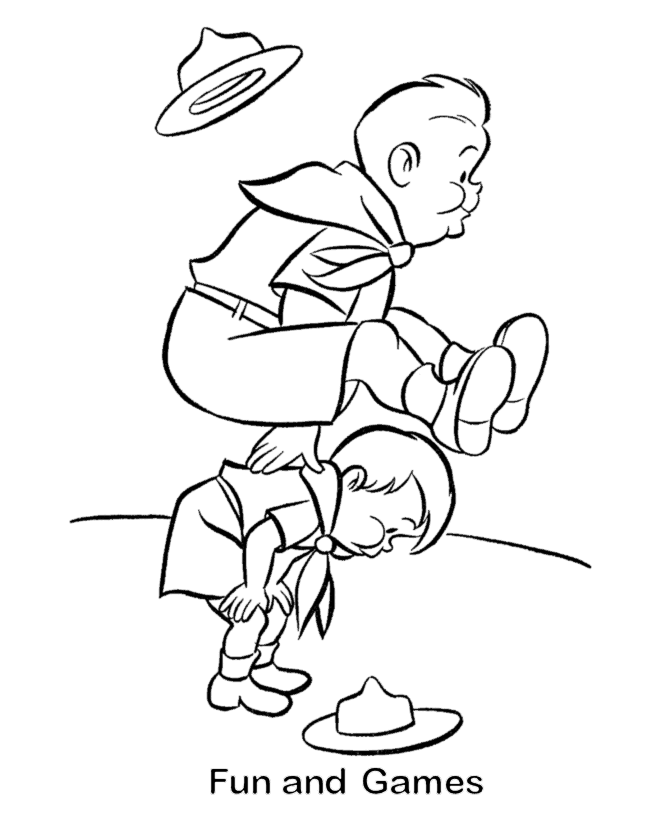 Bluebonkers Free Printable Scout Coloring Sheets including: Scout