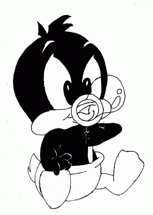 Baby Daffy Duck Coloring Pages Printable Coloring Sheet 99Coloring
