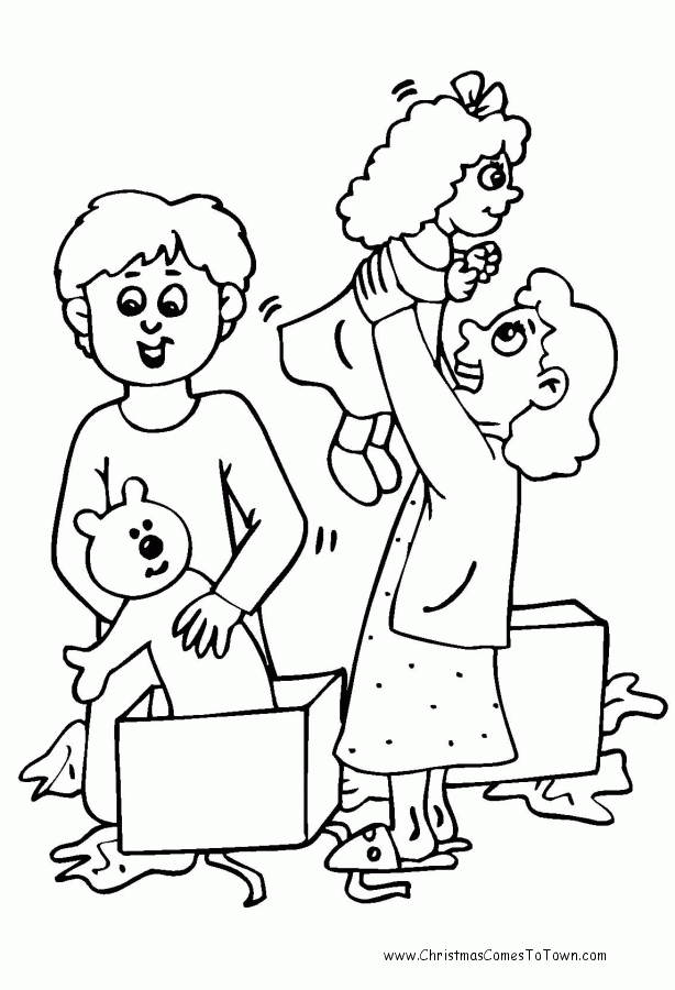 christmas people coloring pages