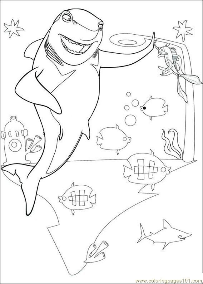 Coloring Pages Shark Tale 02 (Fish > Shark) - free printable