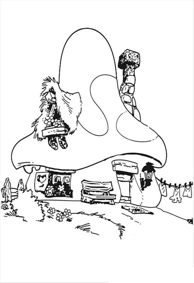 Smurf Village Coloring Pages | Coloring