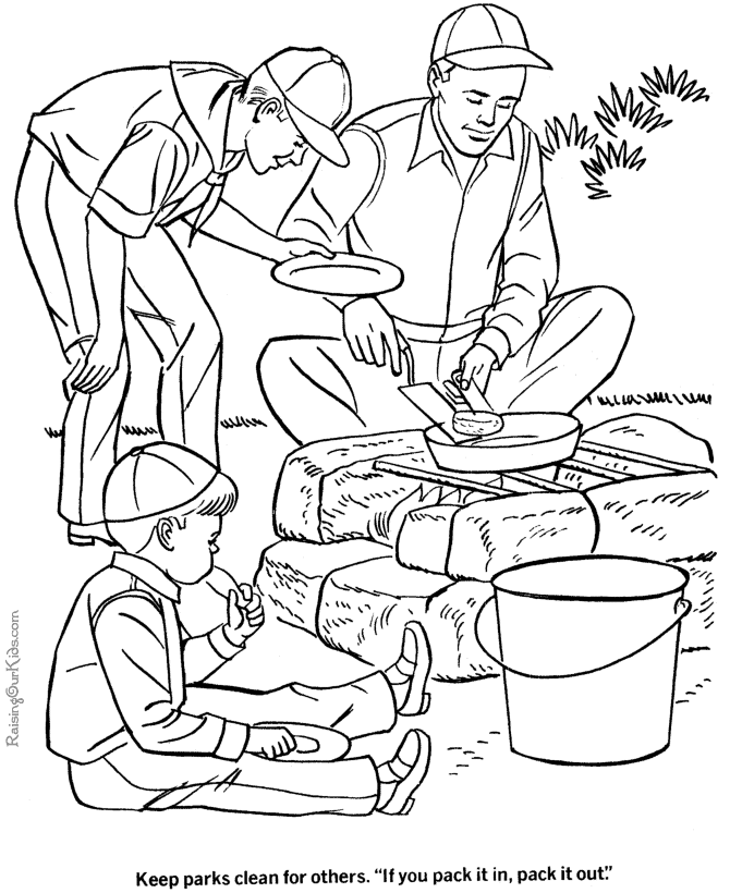 Camp Out Page to Color 013