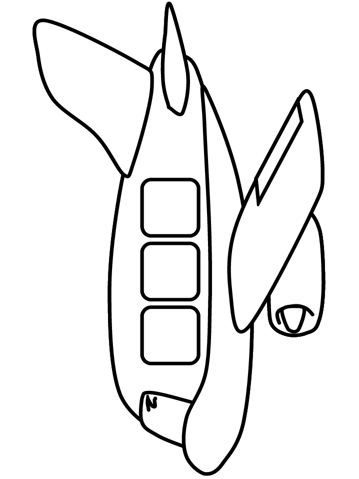 Airplane5 Transportation Coloring Pages & Coloring Book