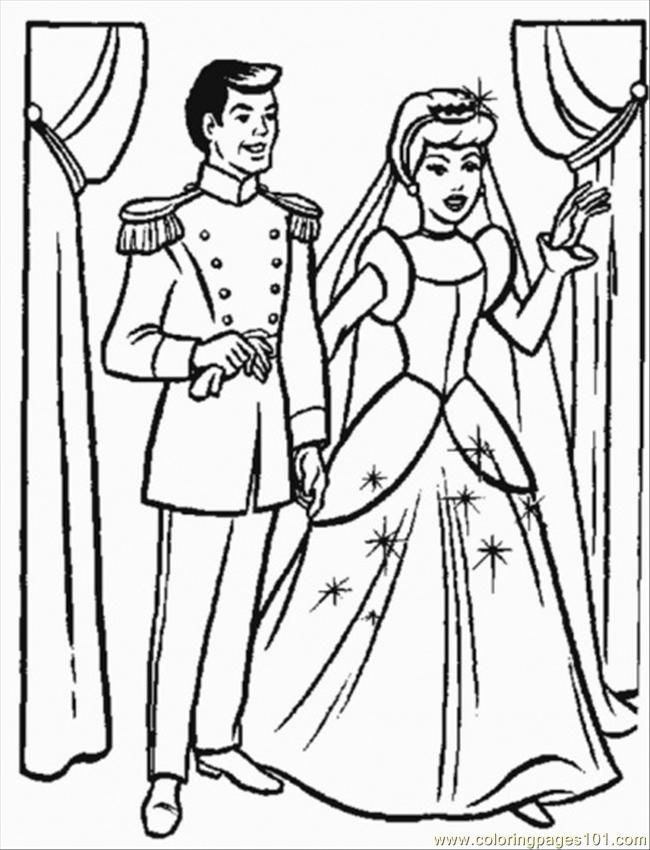 Coloring Pages Cinderellas Wedding Party (Cartoons > Cinderella