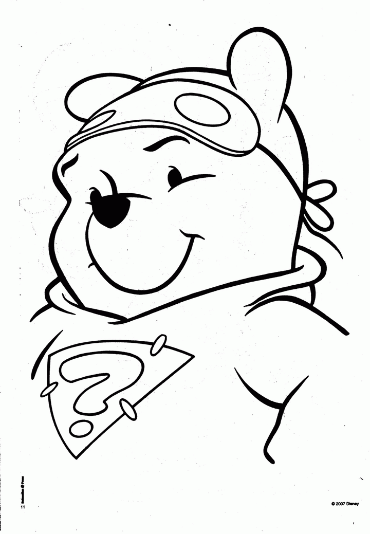 pooh coloring page winnie the pages bear