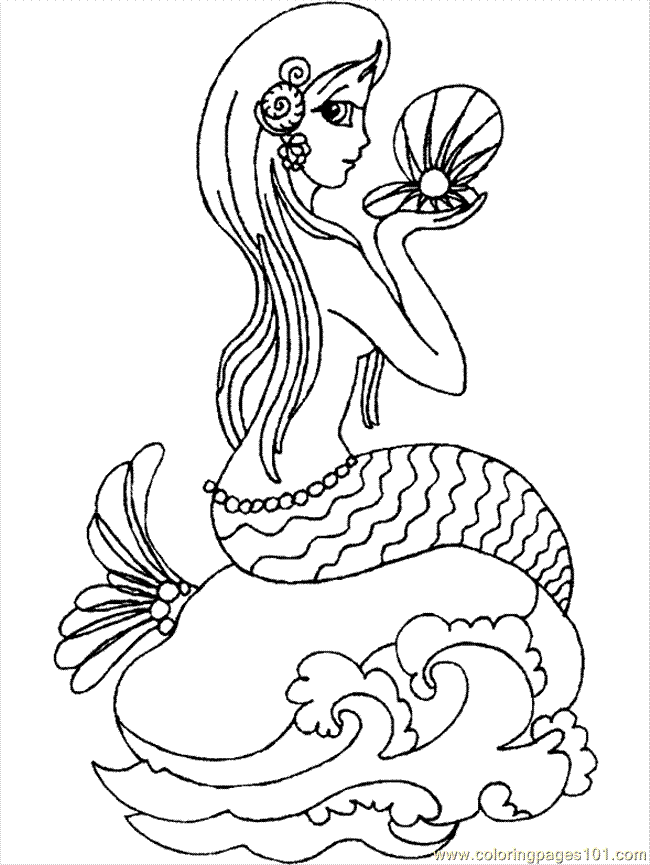 Mermaid coloring pages free | coloring pages for kids, coloring