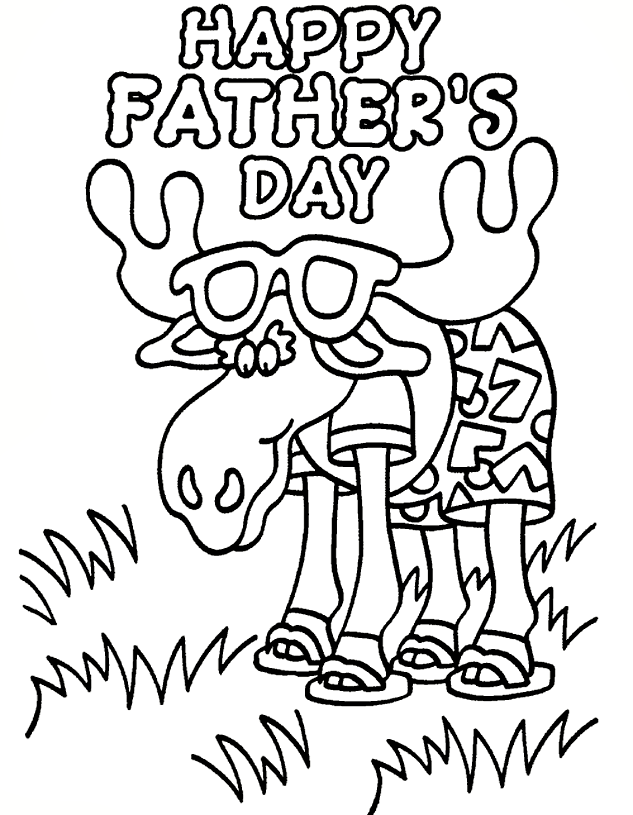 Happy Fathers Day Coloring Page Gift For Dad