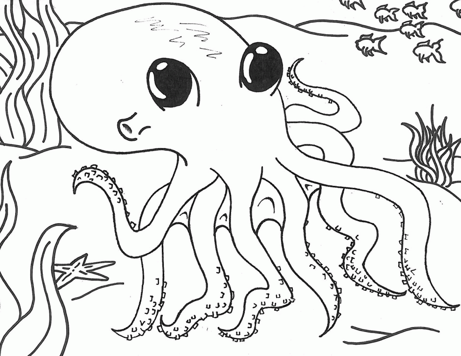 Cartoon Octopus For Coloring Book Stock Vector Izakowski 285413