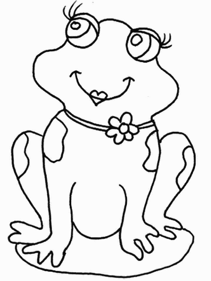 Cute Frog Coloring Pages | Animal Coloring Pages | Kids Coloring
