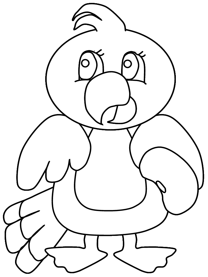 Parrot Bird Coloring Page