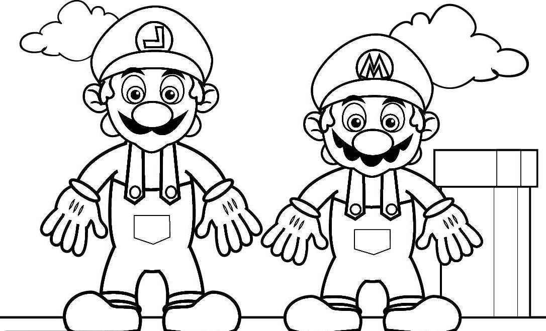 Mario Coloring Pages For Kids : New Mario Coloring Pages to Print