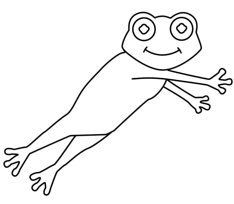 Leaping Frog - Coloring Page (Leap Day)