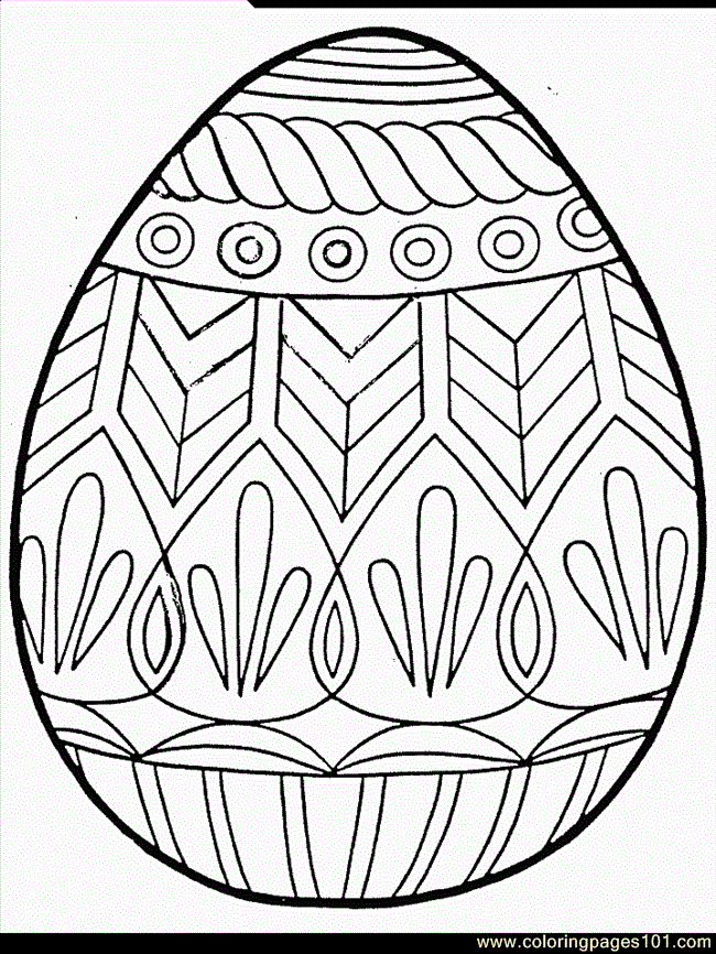 Coloring Pages Easter Coloring Egg01 (Animals > Others) - free