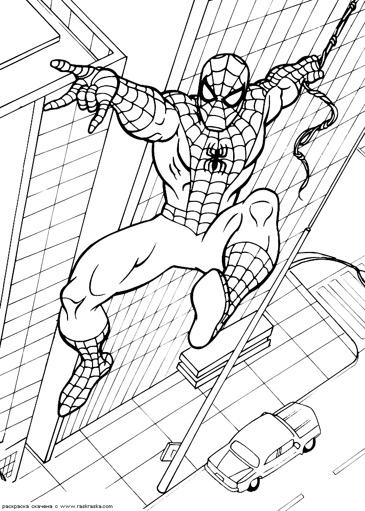 SpiderMan coloring pages 5 | Malebog - Helte/Heroes