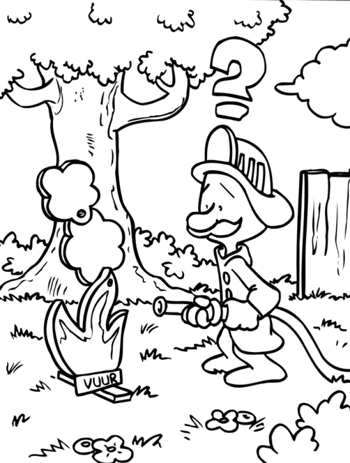 Fireman Coloring Pages - Coloringpages1001.