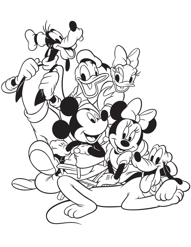 Baby mickey mouse and friends coloring pages ~ Coloring pages