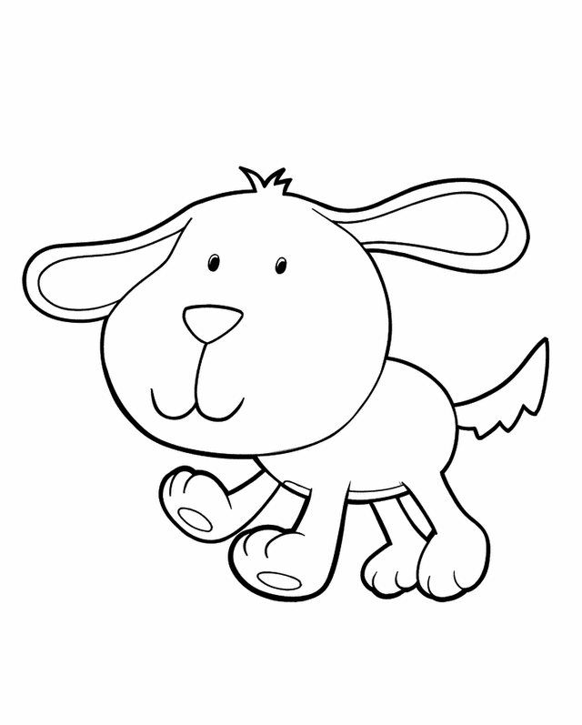 Pin Puppy Coloring Pages Stick And White Template Colouring Cute