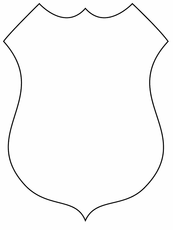 Printable Badge Simple-shapes Coloring Pages 