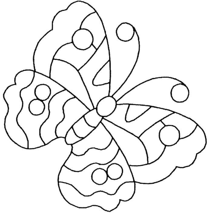 Beautiful Simple Butterfly Coloring Pages - Butterfly Cartoon