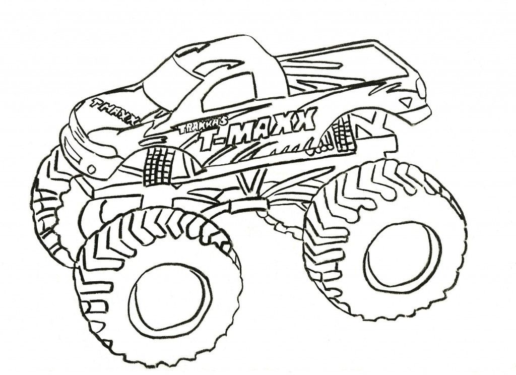ve digger monster truck Colouring Pages