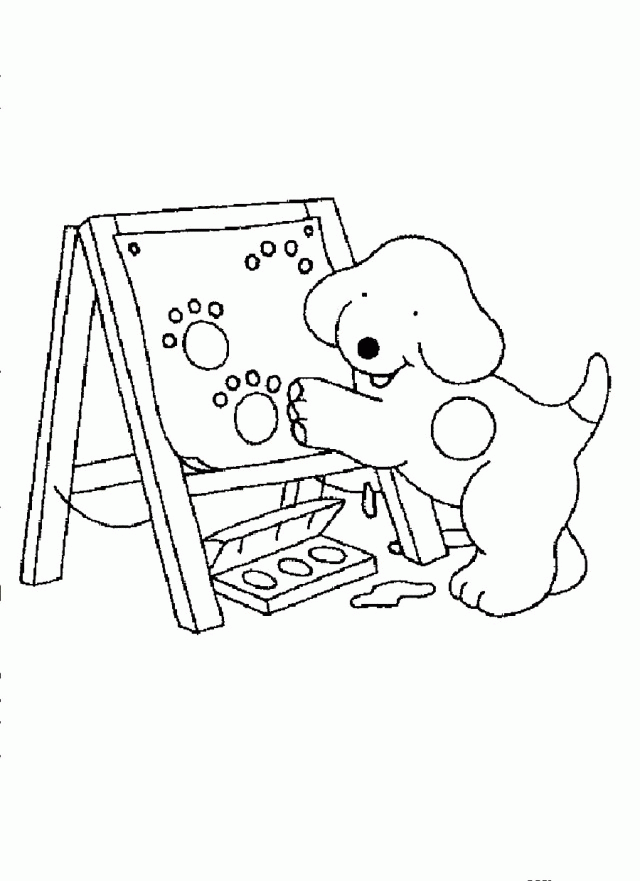 Download Spot The Dog Painting With His Own Step Foot Coloring