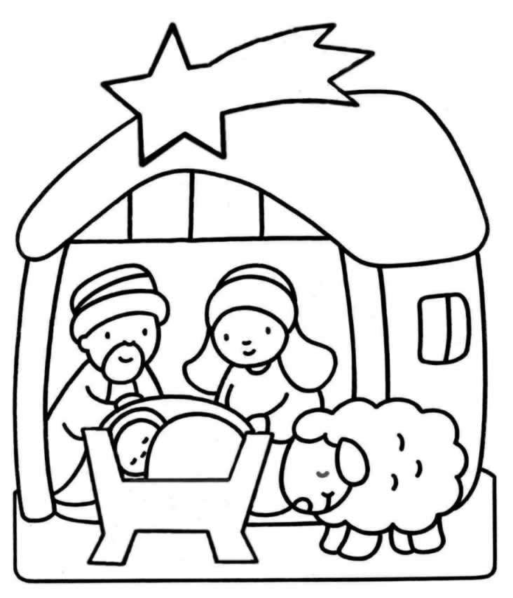 Birth of Jesus Coloring Pages | Nativity of Jesus Coloring pages