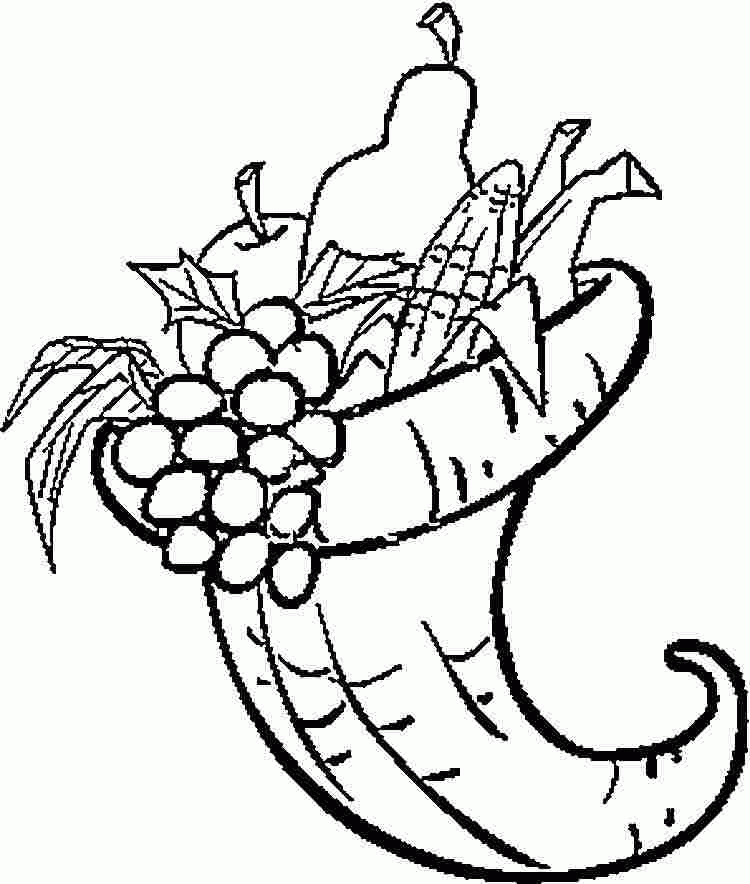 Free Printable Colouring Pages Thanksgiving Food For Kids & Boys #