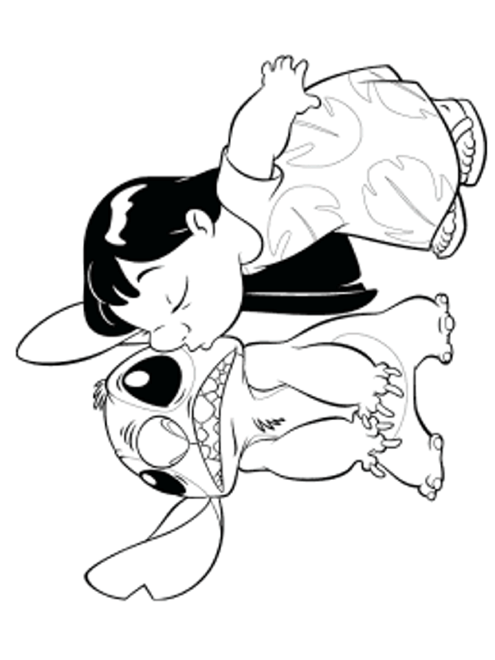 angel lilo and stitch Colouring Pages