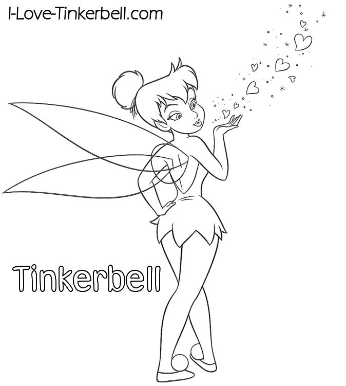 Free Tinkerbell Coloring Pages | Coloring Pages To Print | Cute