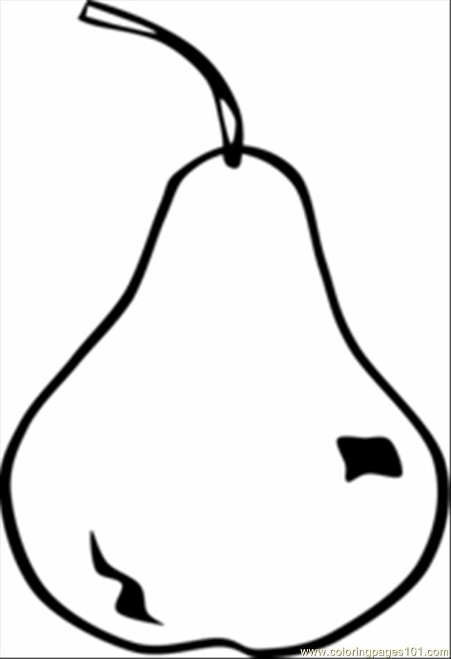 Coloring Pages Pear Thumb (Food & Fruits > Pears) - free printable