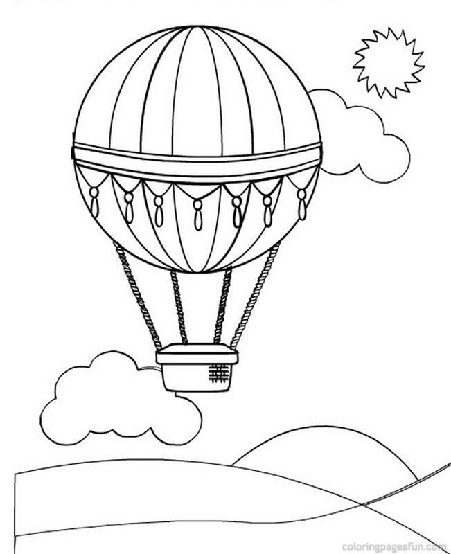 Hot air balloon Coloring Pages 4 | Free Printable Coloring Pages