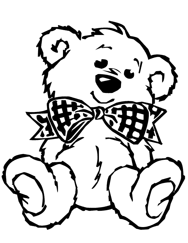 Teddy Bear Christmas Coloring Pages
