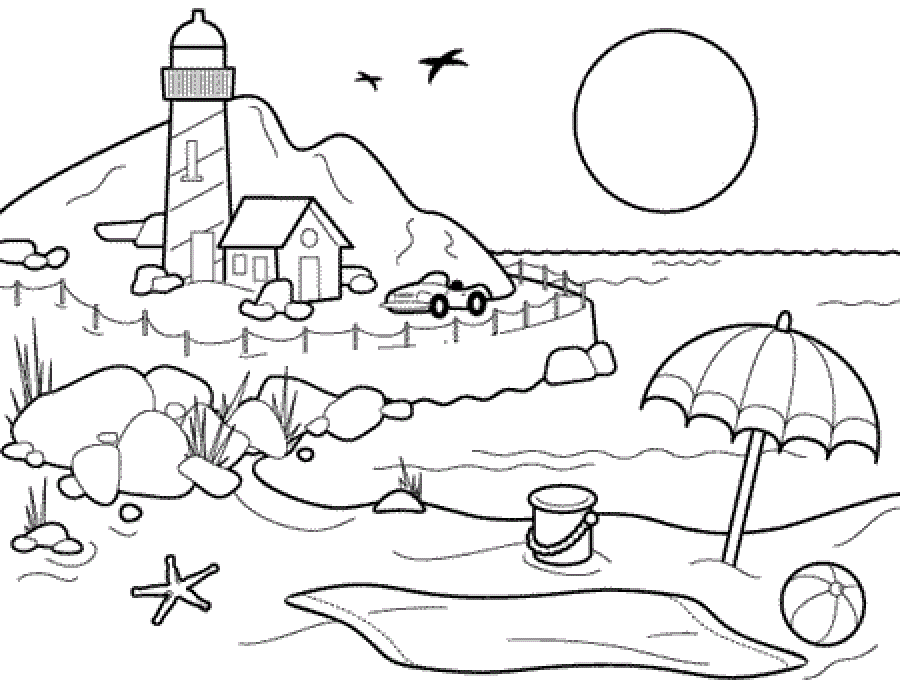 Summer Coloring Pages (11) - Coloring Kids