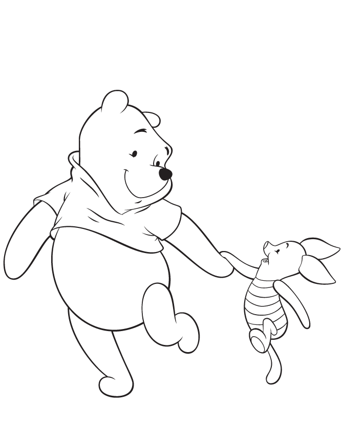 Free Printable Winnie The Pooh Bear Coloring Pages | HM Coloring