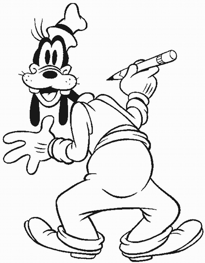 Coloring Pages of Disney Characters: Goofy | Playsational
