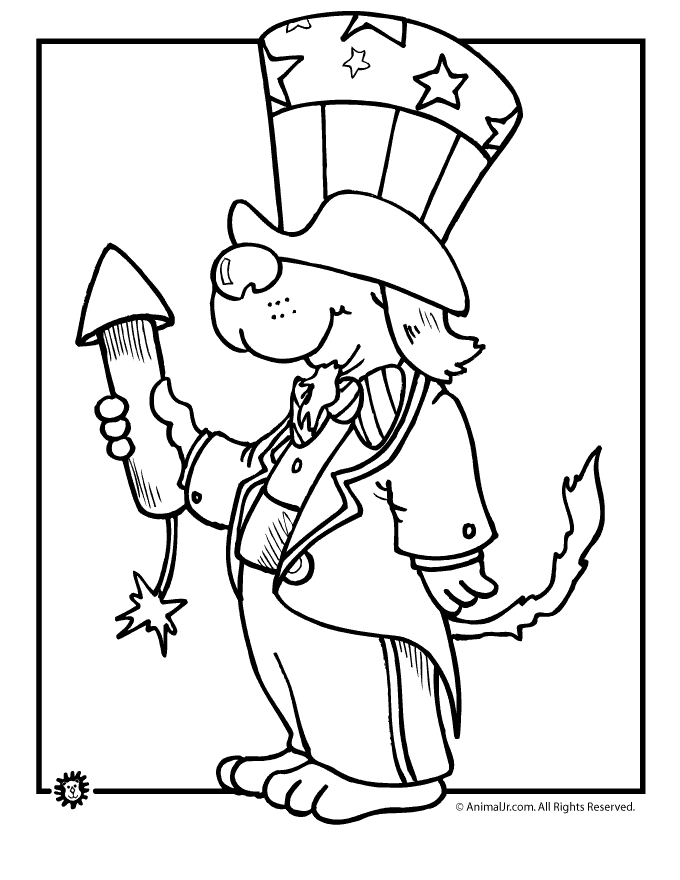 4Th Of July Coloring Page