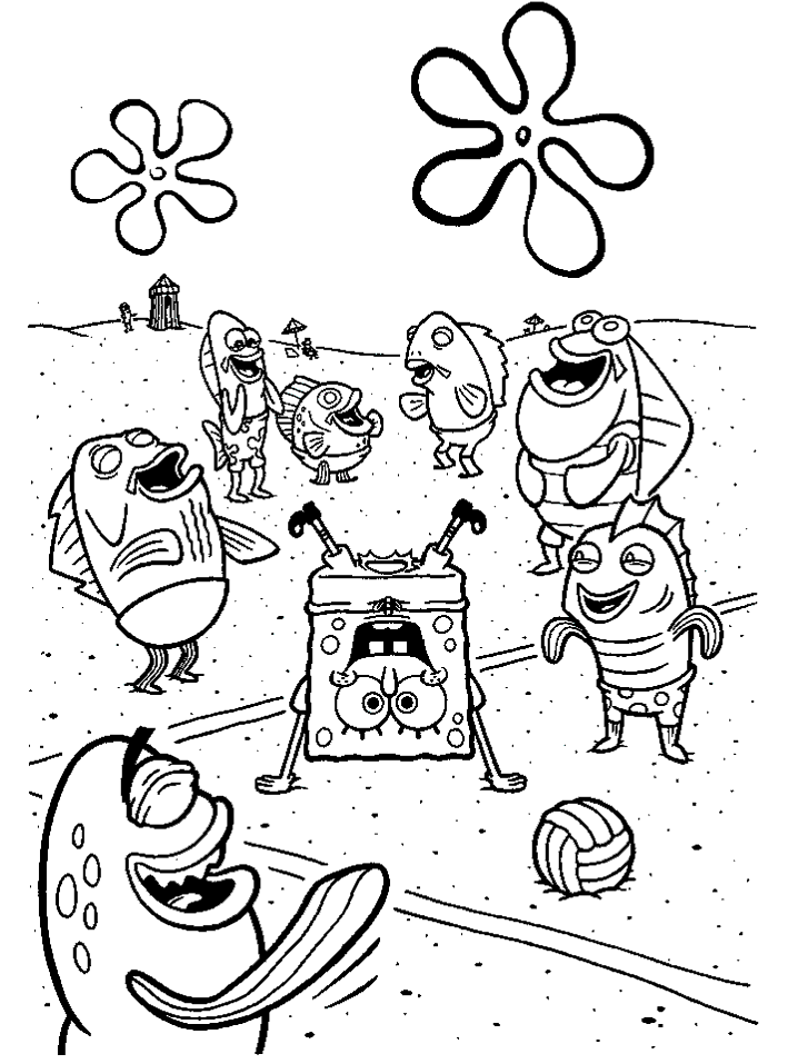 Spongebob coloring pages – pictures to color with Spongebob and