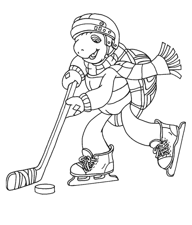 Hockey Ice Coloring Page | Kids Coloring Page