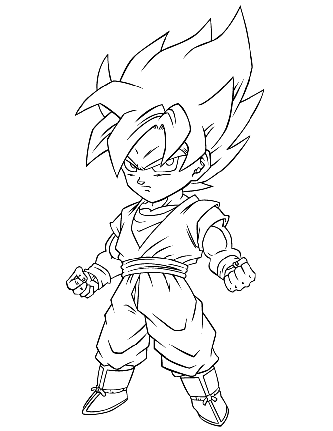 kid goten Colouring Pages (page 2)