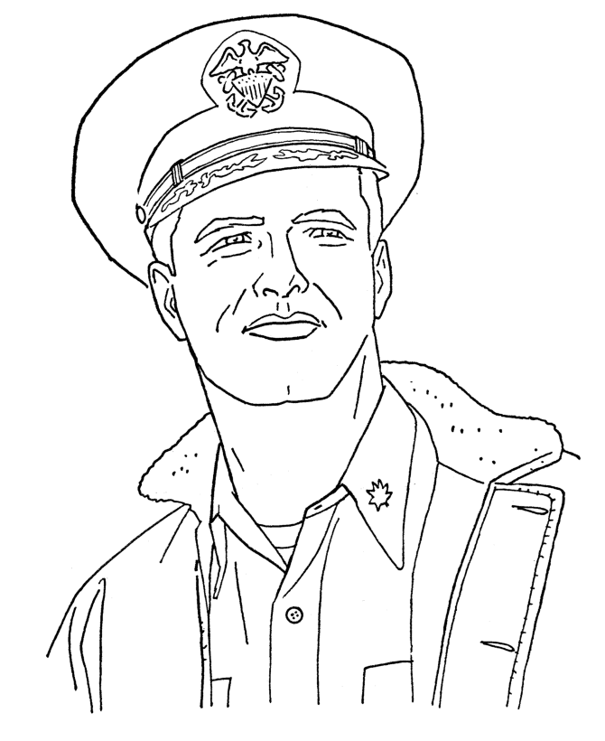 USA-Printables: Armed Forces Day Coloring Pages - US Navy Captain