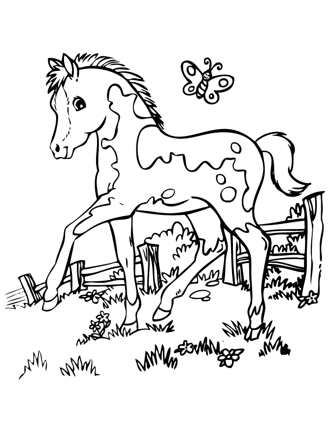 Pretty Horse Coloring Page | Free Printable Coloring Pages