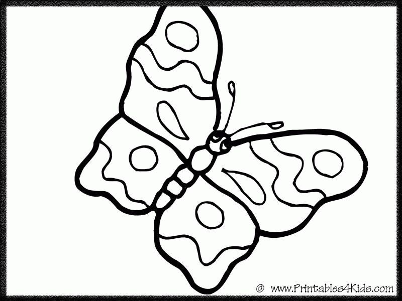 Butterfly Coloring Page 3 : Printables for Kids – free word search