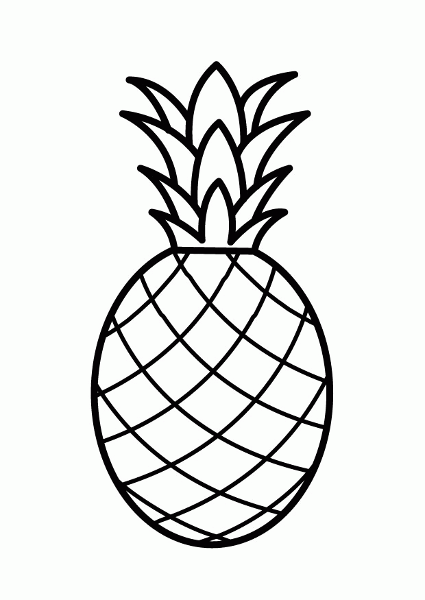 Pineapple Coloring Pages and Book | UniqueColoringPages