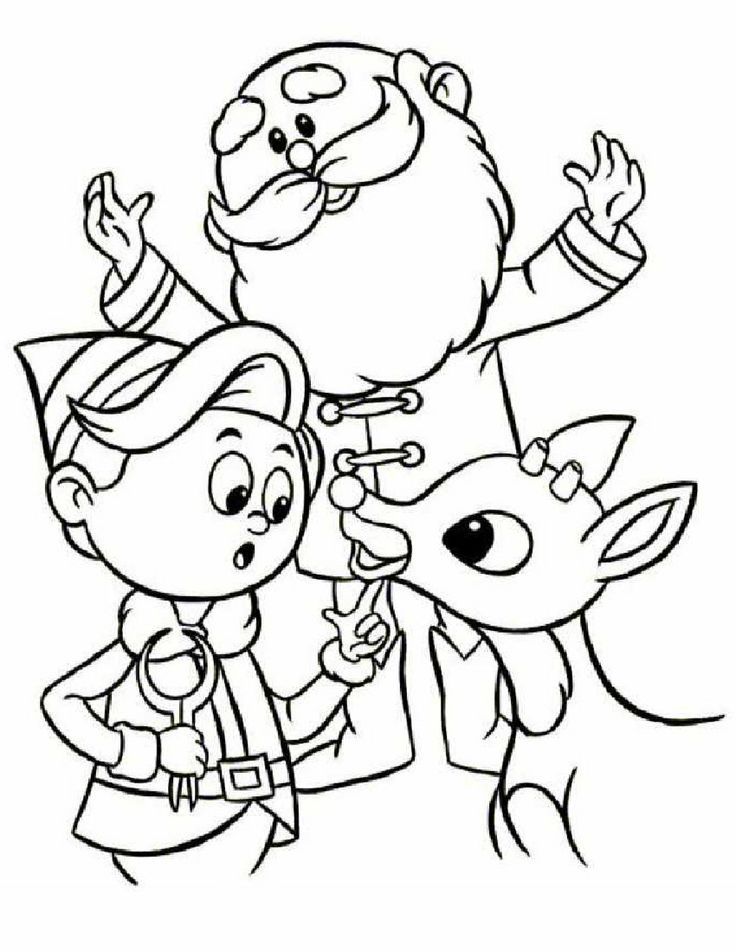Classic Rudolph Coloring Page | school: christmas